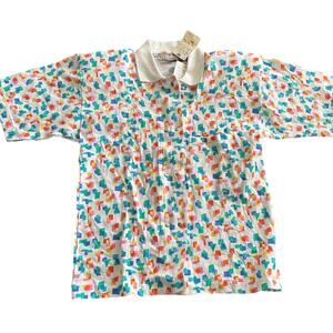 Vintage 80's Dress Shirt Button Up NWT K-Mart Size Small